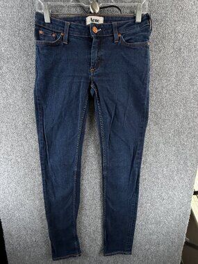 Acne Jeans Size 27/32 Dark Wash Women Denim Blue Jeans Kex Soft Raw ACTL 27X31
